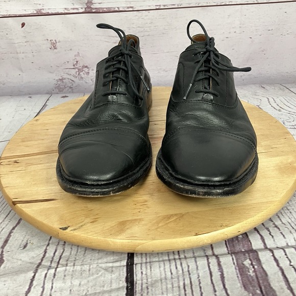 Frye Mens 11D Black Leather Cap Toe Oxford Dress Shoes‎ Made Mexico main image 4